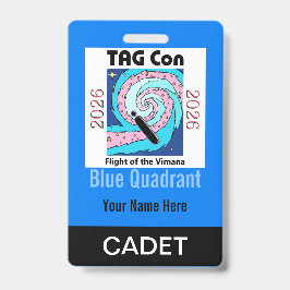 Crachá TAG Con 2026 - Quadrante Azul - Insígnia de Cadete