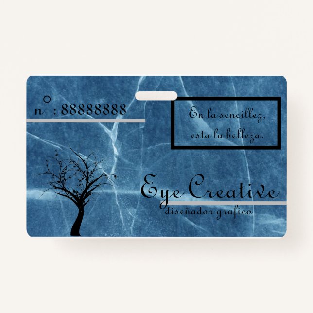 Crachá Tarjeta de presentacion (Frente)