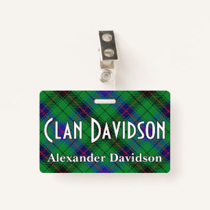 Crachá Tartan áspero de Davidson do clã