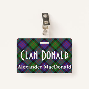 Crachá Tartan áspero de Donald MacDonald do clã