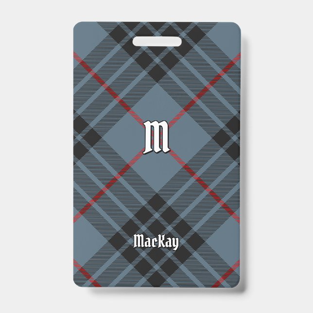 Crachá Tartan Azul Clan MacKay (Frente)