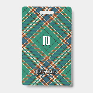 Crachá Tartan de Caça Antigo do Clã MacFarlane