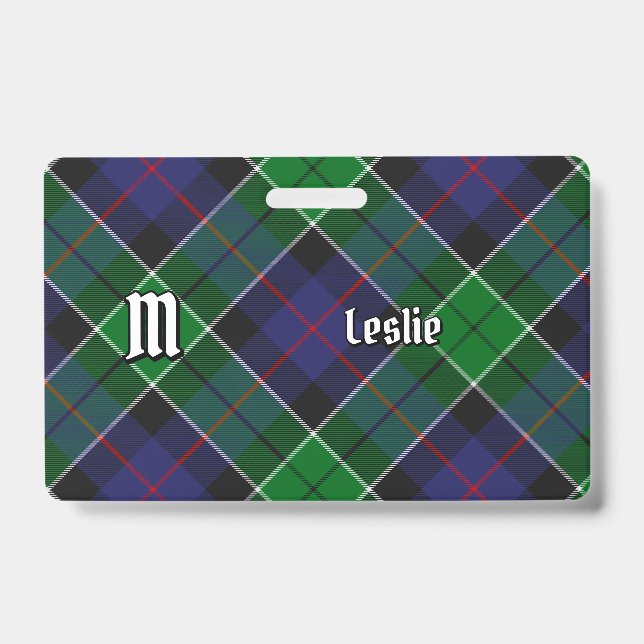 Crachá Tartan de Caça do Clã Leslie (Frente)