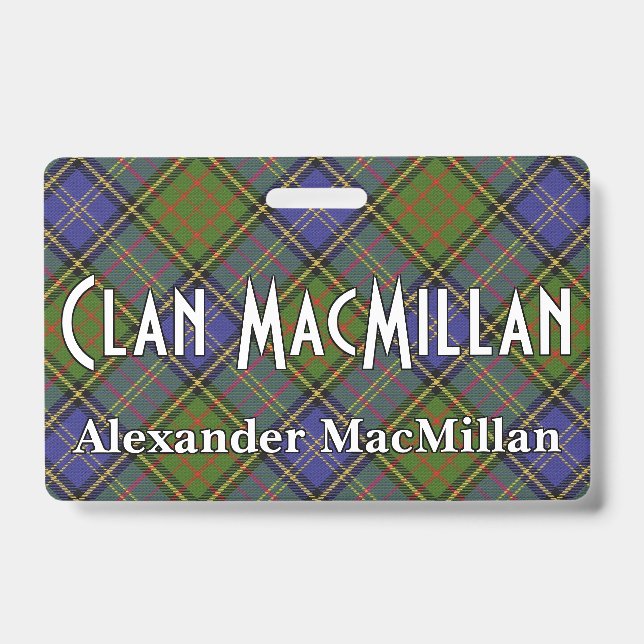 Crachá Tartan de Caça do Clã MacMillan Snappy (Frente)