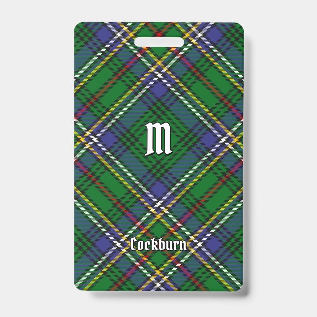 Crachá Tartan do Clã Cockburn (Frente)