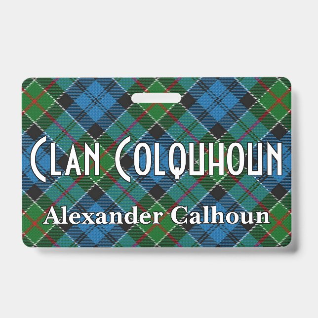 Crachá Tartan do Clã Colquhoun Snappy (Frente)