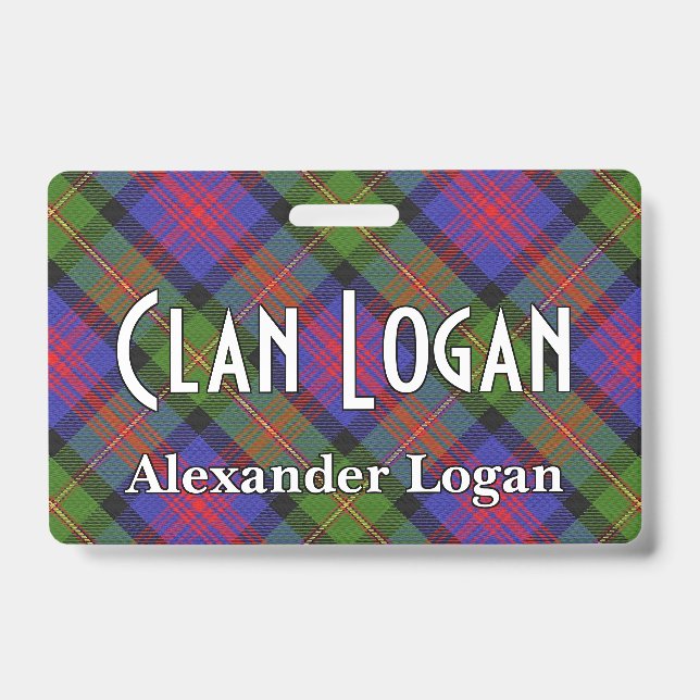 Crachá Tartan do Clã Logan Snappy (Frente)