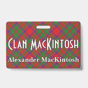 Crachá Tartan do Clã MacKintosh Snappy