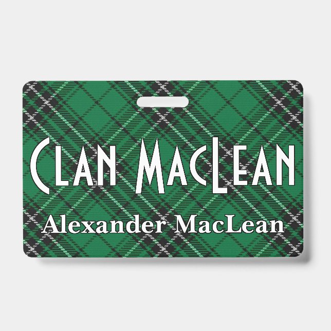 Crachá Tartan do Clã MacLean Esnobe (Frente)