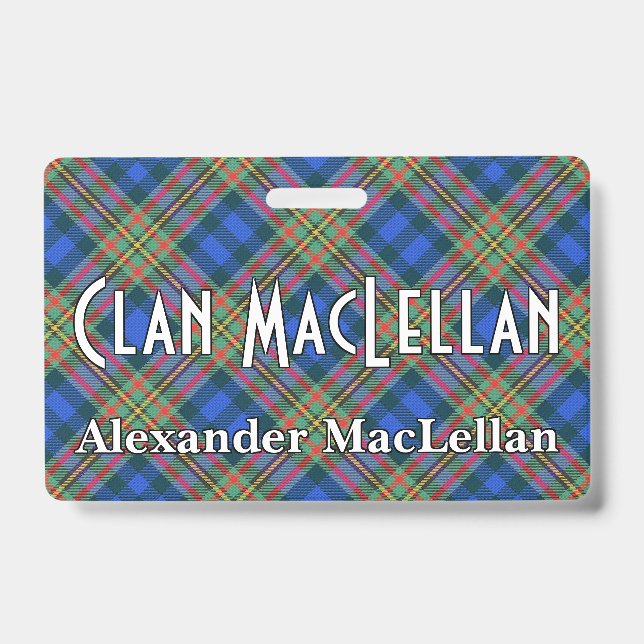 Crachá Tartan do Clã MacLellan Snappy (Frente)