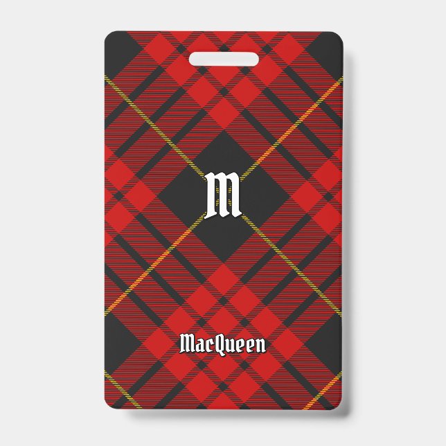 Crachá Tartan do Clã MacQueen (Frente)