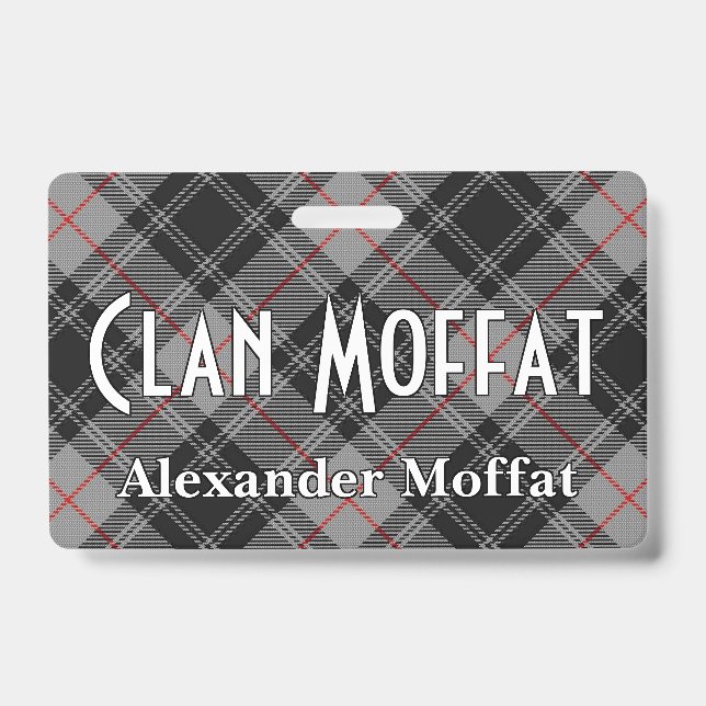 Crachá Tartan do Clã Moffat Snappy (Frente)
