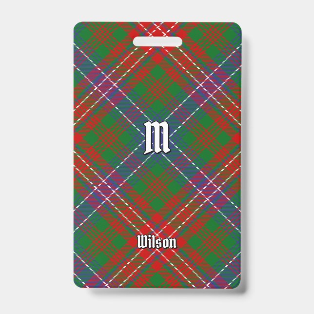 Crachá Tartan Moderno do Clã Wilson (Frente)