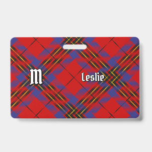 Crachá Tartan Vermelho Clan Leslie
