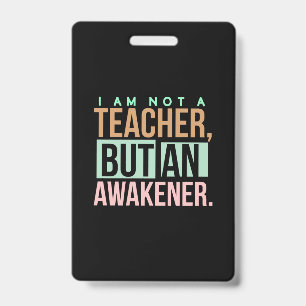 Crachá Teacher Art Teacher An Awakener