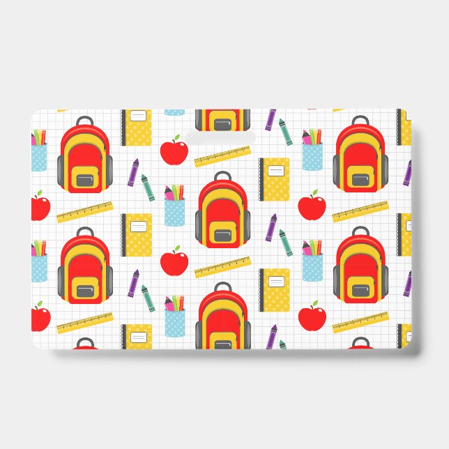 Crachá Teacher Gift | Apple Back To School (Frente)