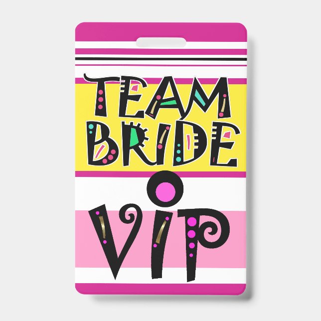 Crachá Team Bride Lanyard (Frente)