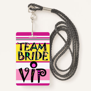 Crachá Team Bride Lanyard