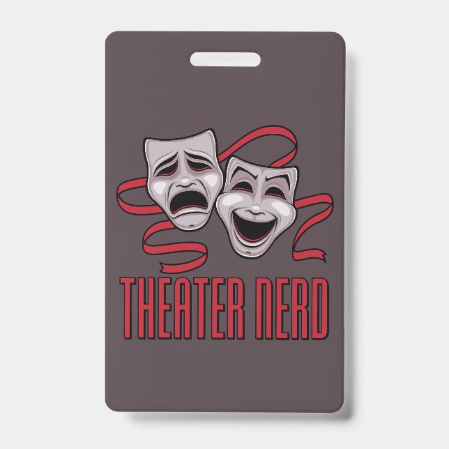 Crachá Teatro de Comédia e Tragédia Fã de Teatro (Frente)