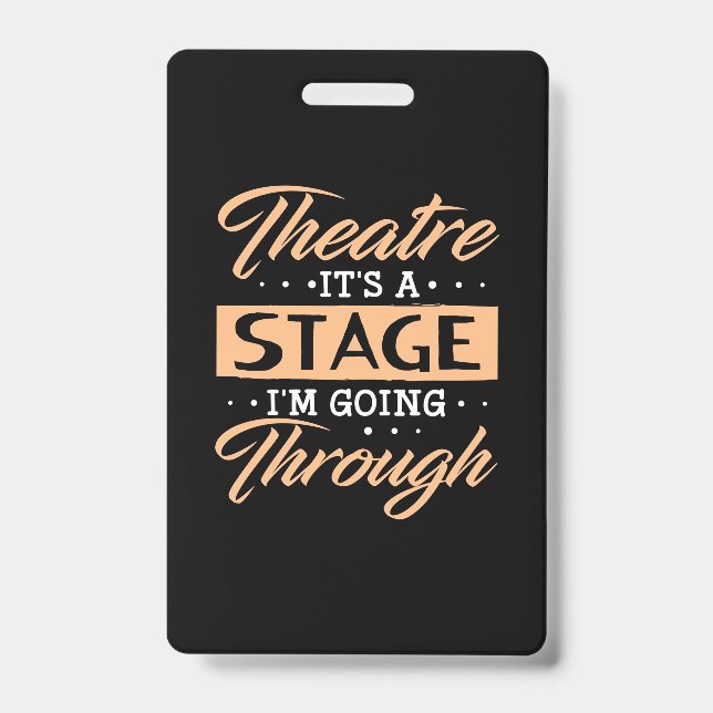 Crachá Teatro É Um Ator Palco Que Está Passando (Frente)