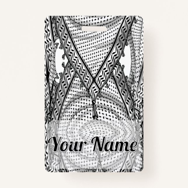 Crachá Tecido Tradicional do Keffiyeh Scarf Palestino (Frente)