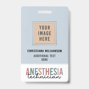 Crachá Técnico de Anestesia Personalizado Retro Técnico d