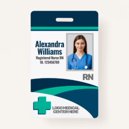 Crachá Template Employee Photo Nurse ID