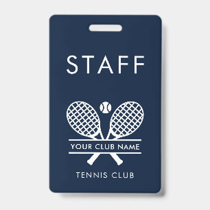 Crachá Tênis Clube Nome Rackets Motivo Equipe
