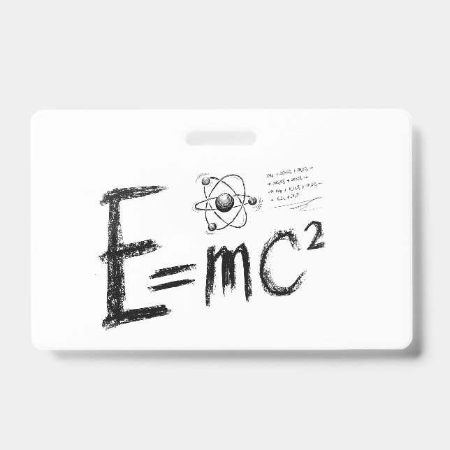 Crachá Teoria da Relatividade de Einstein. Fórmula (Frente)