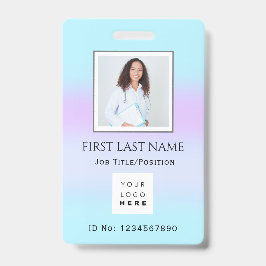 Crachá Terapeuta de Foto de Código de Barras Enfermeira