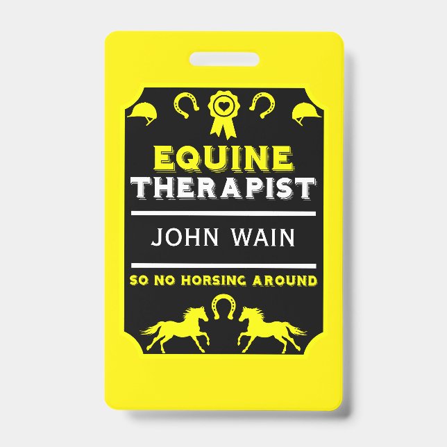 Crachá Terapeuta Equino de Cavalos (Frente)
