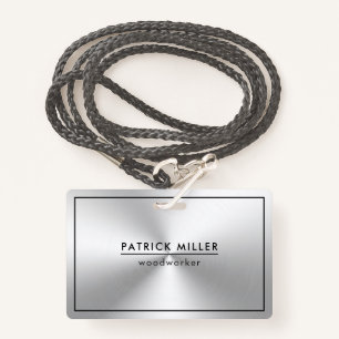 Crachá Textura Metálica Brilhante Acentos Pretos