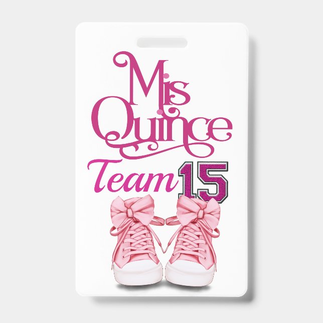 Crachá Time Mis Quince 15  Emblema - Ver Verso (Frente)