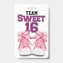 Crachá Time Sweet 16 Emblema - Ver Verso