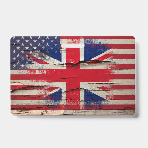 Crachá Tinta Rachada   Bandeira Britânica & Bandeira Amer