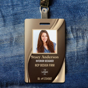 Crachá Título do Funcionário da Empresa Corporativa ID da