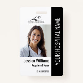 Crachá Trabalho de ID de Foto Médica de Enfermeiro RN Reg