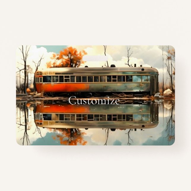 Crachá Trailer de Vintage Caravan RV Thunder_Cove (Frente)