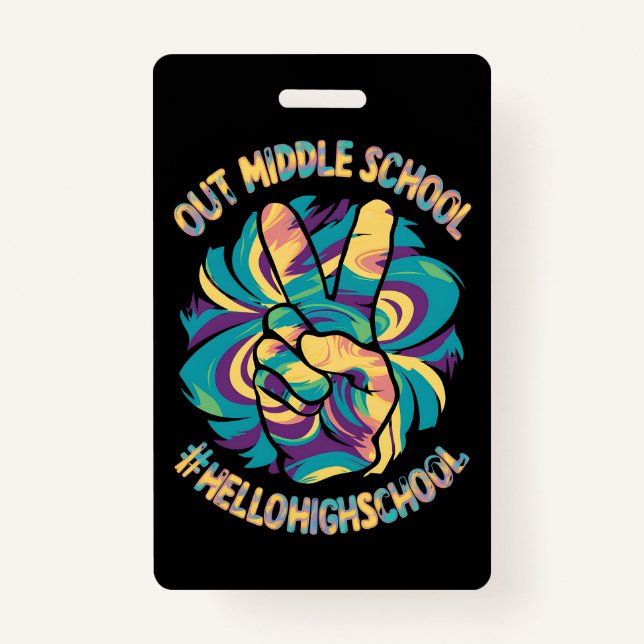 Crachá Tranquilize o centro de atenção do Segundo grau (Frente)