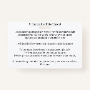 Crachá Trânsito Policial Pare De Saber Seu Cartão De Dire