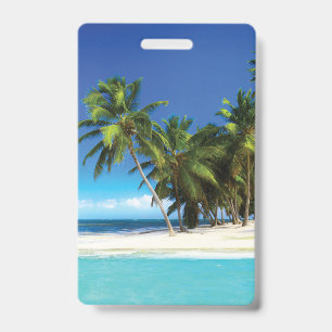 Crachá Travesseira de lançamento de praia exótica