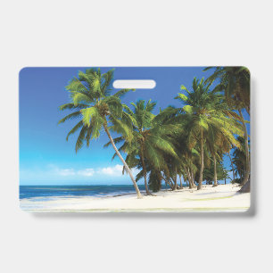 Crachá Travesseiro de lançamento de praia exótica