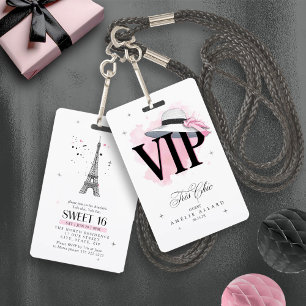 Crachá Trés Chic Parisiense Sweet 16 ID1162 Insígnia