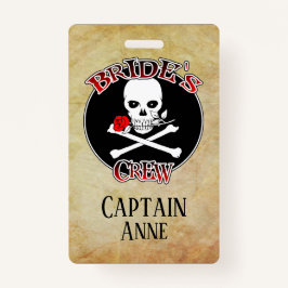 Crachá Tripulação Personalizada da Noiva