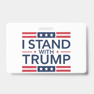 Crachá Trump 2024 Eu Estou Com Trump Support Presidente