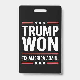 Crachá Trump Venceu MAGA Trump Vencedor 2024 Conserte a A