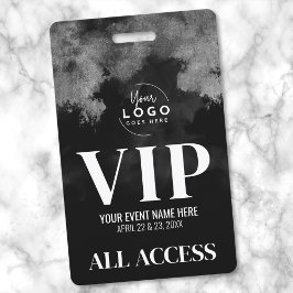Crachá Tudo Acessível Seu Logotipo Preto Branco VIP
