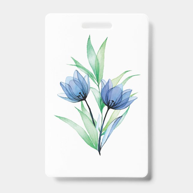 Crachá tulipa azul (Frente)
