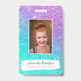 Crachá Turquoise chic ombre roxa-de-sereia