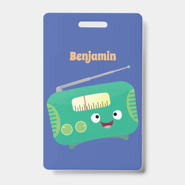 Crachá Um desenho animado e divertido (Frente)